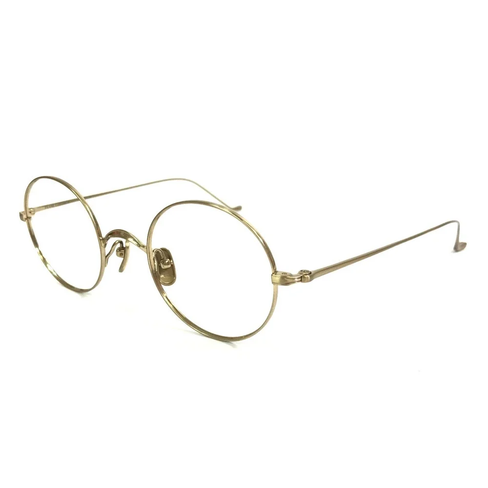 Frank Custom Eyeglasses Frames FT7212 Col. 3 Titanium Gold Wire Rim 45-22-145